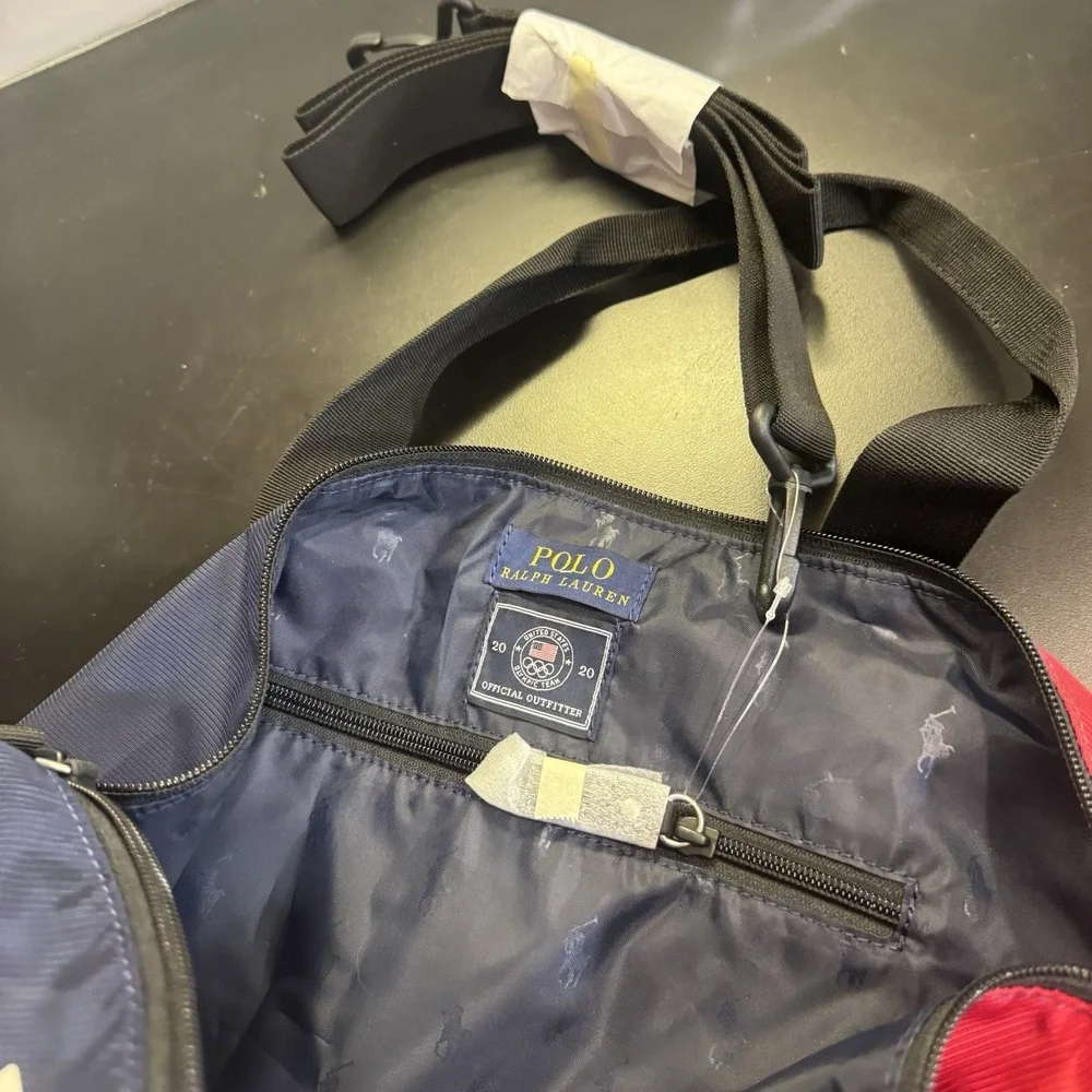 Polo Ralph Lauren USA Olympic Team Tokyo 2020 Official Duffle Bag Red White Blue